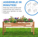 Jumbl, Cedar Raised Garden Bed, Elevated Wood Planter for Growing Fresh Herbs, Vegetables, Flowers, Succulents - 72x23x30” by GreenHaven Gardens