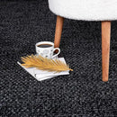 CAMILSON Easy Jute Rug 9x12, Indoor Outdoor Dark Gray Black Farmhouse Area Rugs for Living Room Patio and Kitchen Rug Solid Boho Woven Design Easy-Cleaning Washable Outside Carpet Alfombras (9 x 12) by CozyNest Decor