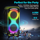 Bluetooth Speaker 160W Loud Wireless Boombox Portable Big Powerful Deep Bass Sound TWS Large Outdoor Home Party Speakers with Subwoofer LED Lights by TinyTreasures Baby Boutique