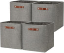 DULLEMELO Cube Storage Boxes,13 inch Fabric Baskets Closet Storage Bins for Home Organization and Storage,Stackale Gift Baskets Empty for Nursery Clothes Toys Kids Storage(Grey) by TinyTreasures Baby Boutique