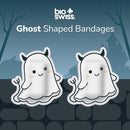 BioSwiss Bandages, Halloween Ghost Shaped Self Adhesive Bandage, Latex Free Sterile Wound Care, Fun First Aid Kit Supplies for Kids, 24 Count by TinyTreasures Baby Boutique