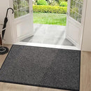 Mibao Front Door Mat, Dirt Trapper Welcome Mat for Outdoor Indoor, Non-Slip Waterproof Doormat, Durable Machine Washable Low Profile Entry Rug for Back Door Outside Patio Porch, 48" x 36", Grey by CozyNest Decor