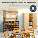 Angeles Value Line Multi-Section Storage, Classroom Shelves and Daycare Furniture, Construction Paper Organizer, 48" L x 12" W x 36" H by TinyTreasures Baby Boutique