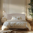 Linen Upholstered Headboard King/Cal King Size Latest Model Wall Mount, Bed Frame Mount, Featuring High-Density Sponge Padding, Luxury Texture Easy Assembly Comfort and Style-Linen by CozyNest Decor