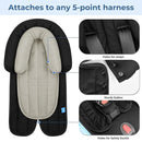 COOLBEBE Upgraded 2-in-1 Babybody Supports for Newborn Infant - Extra Soft Breathable Car Seat Insert Cushion Pad, Perfect for Carseat, Stroller, Swing, Bouncer Black by TinyTreasures Baby Boutique