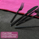 Black 20 Piece Stainless Steel Silverware Set, Handle Flatware, Modern Mirror Finish Cutlery Set, Service for 4, Dishwasher Safe by CozyNest Decor