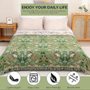 Boho Ultra Soft Throw Blanket 60''x80',100% Cotton Blankets for Couch Bed,Squirrel Farmhouse Home Decor Bed Blankets, All Season Rustic Reversible Bohemian Lightweight Throw for Bed -Light Green by CozyNest Decor