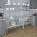 AmGood Double OverShelf Stainless Steel NSF - Many (96" Long x 12" Deep) by CozyNest Decor