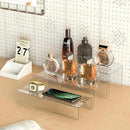 Clear Riser Display Shelf 3pcs, Desktop Rectangular Acrylic Display Shelves Storage Organizer, Acrylic Stands for Funko Pop Figure, Bags, Shoes, Spice Jars, Skincare, Cosmetics - 12-2'', 3'', by CozyNest Decor
