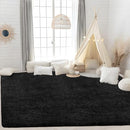 4x6 Area Rug for Living Room: Fluffy Shag Soft Washable Rugs Fuzzy Plush Indoor Carpet for Bedroom Nursery Playroom Dorm Kids Girls Boys Room (Black, 4'x6') by TinyTreasures Baby Boutique