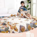 Boho Throw Blanket for Bed - 100% Pure Cotton Ultra Soft Rustic Quilt - Farmhouse Decor Bed Blankets, All Season Rustic Throw for Sofa Couch Chair(60"×80", Floral) by CozyNest Decor