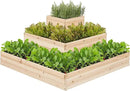 Yaheetech 3 Tier Wooden Raised Garden Bed 44.5'' L×44.5W×20.5×H, Horticulture Open-Bottom Planter Raised Garden Bed for Flowers/Herbs/Vegetables Planter Flower Box by GreenHaven Gardens