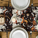 Artoid Mode Ghost Jack-O'-Lantern Black Cat Halloween Table Runner,Holiday Kitchen Dining Table Decoration for Home Party Decor 13 x 120 Inch by CozyNest Decor