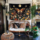 Lunerfex Boho Butterfly Tapestry Flower Moon Wall Tapestry, Moon Phases Tapestries for Bedroom Cute Tapestries Wall Hanging for Bedroom Living Room Decor Butterfly-2 44"x60" by CozyNest Decor