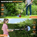 Electric Weed Wacker Cordless Eater Battery Powered, 21v Lightweight Weed Trimmer With 2 4.0Ah Battery Operated & Charger & Wheels & Shears, 3 In1 Grass Trimmer/Brush Cutter/Lawn Edger for Yard Garden by GreenHaven Gardens
