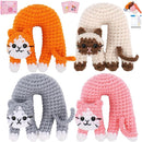 Crochet Kit for Beginners, 4 Pack Funny Cat Crochet Kits, Animal Starter Crochet Kit with Step-by-Step Video Tutorials, Easy DIY Cat Craft for Adults & Kids, Novelty Gift for Crochet Lovers by TinyTreasures Baby Boutique