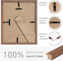 8x10 Picture Frame Natural Solid Walnut Photo Frames with 5x7 Removable Mat Wall Hanging Large Handcrafted Frame with HD Plexiglass Wall and Tabletop Display Large Poster Frame by CozyNest Decor