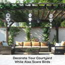Bird Deterrents for Outside, Reflective 3D Stainless Steel Wind Spinners, Garden Decor, Bird Scare Devices to Keep Woodpeckers, Pigeons Away from Your House, Patio, Orchards by GreenHaven Gardens