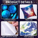 Glow in The Dark Stars and Planets for Ceiling, Glow Solar System Wall Stickers, Space Wall Decals for Kids Boys Room (Blue) by TinyTreasures Baby Boutique
