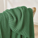 Joydeco Chunky Cable Knit Throw Blanket, Lightweight 100% Cotton Soft Cozy Throw Twin Blanket for Couch Bed and Sofa, Rustic Breathable Farmhouse Blanket Gift for Women Men(Olive Green, 51"x63") by CozyNest Decor