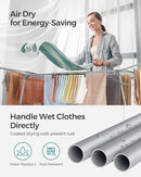 SONGMICS Clothes Drying Rack Foldable, Gullwing Laundry Drying Rack, Space-Saving, 22.2 x 68.1 x 38 Inches, Sock Clips, Metal Structure, for Clothes, Towels, Linens, Indoor, Outdoor Gray ULLR518G01 by TinyTreasures Baby Boutique