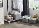DECOMOMO Storage Baskets | Large Storage Bins 54.5L Fabric Baskets for Organizing Laundry Nursery Toys Cloth Linen Closet Organizers with Handles (Grey and White, XXXL - Jumbo/3P - 17" x 13" x 15") by CozyNest Decor
