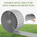Metal Garden Edging Border, Corrugated Steel Landscaping, DIY for Lawn (Silver, 8 Inch x 20FT) by GreenHaven Gardens
