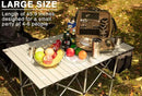 EVER ADVANCED Camping Table, Fold up Lightweight, 4-6 Person Portable Roll up Aluminum Table with Carry Bag for Outdoor, White by GreenHaven Gardens