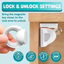 Booboo® Magnetic Child Safety Cupboard Locks for Children x20 Locks + x1 Key, Baby Proofing for Kitchen, Cabinets and Drawers, 30 Second Install No Drilling 3M Adhesive (20 Pack) by TinyTreasures Baby Boutique