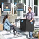DRATO 50 Gallon Deck Box, Outdoor Storage Box for Patio Cushion, Sports Equipment, Garden Tools,Waterproof Patio Storage box, Lockable (Black) by CozyNest Decor