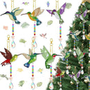 Tradder 6 Pcs Diamond Art Kits 5d Rhinestone Painting Wind Chimes Art Sun Catchers Double Sided Hummingbird Birds Art Kits with Crystal Pendant for Adults Home Window Decor Garden by GreenHaven Gardens