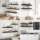 RICHFOCUS 72Inch Floating Shelves for Wall 1 Pack Shelves for Bedroom|Kitchen|Bathroom Wall Mounted Rustic Wood Floating Shelf with Invisible Brackets for Books|Storage|Decor, Black by CozyNest Decor