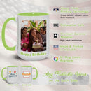 Custom Mug Upload Your Picture Personalized Coffee Mug with Photo Text Name Customized Cup Unique Ideas Gifts for Men Women Mom Dad Girlfriend Boyfriend Friend Family (Green, 11oz) by TinyTreasures Baby Boutique