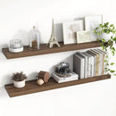 40 Inch Floating Shelves, 8 Inch Deep Floating Shelves for Wall, Hanging Shelf with Invisible Brackets, Deep Shelves for Bathroom, Bedroom, Living Room, Walnut, Set of 2 by CozyNest Decor