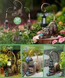 Solar Cat Garden Statue for Outdoor: Outside Sculptures Decor for Art Patio Balcony Yard Lawn – Unique Birthday Gift for Women Mom Grandma by GreenHaven Gardens