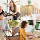 Momcozy Portable Stroller Fan, 8000mAh, 27H Ultra-long Battery Life, Detachable 4 Speed 360°Rotate, LED Night Light with 2 Modes, USB Rechargeable Handheld Cooling Fan for Travel, Car Seat, Bedroom by TinyTreasures Baby Boutique