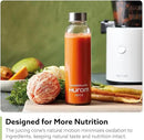 Hurom H320 Cold Press Juicer Machine, Easy to Clean Masticating Slow Juicer, Coarse Strainers, Self-Feeding, Hands Free, Family Size, Quiet Motor, Easy Assembly (White) by CozyNest Decor