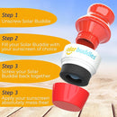 Solar Buddies Sunscreen Applicator - Single Red - Refillable Roll on Sponge Sunscreen, Suncream & Lotion Applicator For Kids, Adults & Families - Holds 3.4fl oz, Perfect Size for Travel by TinyTreasures Baby Boutique