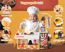 Kids Kitchen Food PlaySet - Simulated Teppanyaki Fast Food Restaurant Toy with Cash Register, Includes Color-Changing Food, Suitable Birthday Gift for Boys and Girls Aged 3-5 by TinyTreasures Baby Boutique