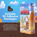 BioSwiss Bandages, Cowboy Shaped Self Adhesive Bandage, Latex Free Wound Care, Fun First Aid Kit Supplies for Kids and Adults, 50 Count by TinyTreasures Baby Boutique