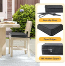 Outdoor Square Corner Seat Cushion, 18.5"x16"x3", Set of 4, Non Slip Seat Cushion Pads with Removable Cover for Patio Furniture, Garden Yard Lawn, Charcoal Gray by GreenHaven Gardens