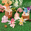6 Pcs Garden Accessories Miniatures Fairies - Fairy Figurine Miniatures Micro Landscape Ornaments for Home Garden Cute Tiny Collectible Statues by GreenHaven Gardens