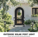 31" Solar Pathway Lights Outdoor, Dusk to Dawn Aluminum Lamp Post with Remote Control & Pole Mount Base - IP44 Waterproof, 3 Brightness Modes for Lawn, Patio, Driveway, Garden Decoration by GreenHaven Gardens