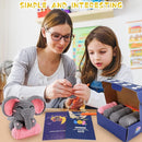 Crochet Kit for Beginners - Elephant Crochet Kits with Step-by-Step Video Tutorials, Beginner Crochet Kit for Adults, Crochet Animal Kit for Kids, Goodnight Elephant Crocheting Set (Grey) by TinyTreasures Baby Boutique
