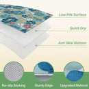 GENIMO Indoor Outdoor Area Rug 8' X 10' Waterproof, Washable Patio Rug Non Shedding, Easy Cleaning Floral Outdoor Carpet for Living Room, Bedroom, Dining Room, Balcony, Backyard, Deck, RV, Blue Grey by GreenHaven Gardens