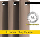 NICETOWN Blackout Cappuccino Curtains 84 inches Long, Grommet Room Darkening Thermal Insulated Sound Dampening Window Treatments for Bedroom/Home Office, 2 Panels, W46 x L84 by TinyTreasures Baby Boutique