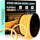 GZBtech Flexible LED Neon Rope Lights 33FT,AC 110-120V Waterproof Strip Light, 120 LEDs/M Cuttable Connectable Neon Lighting for Indoor Outdoor Home Decor/Commercial Building Use-Amber 10M by CozyNest Decor