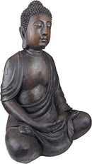 Design Toscano Meditative Asian Decor Grand Temple Indoor/Outdoor Garden Statue, Large, 40 inches tall, Cast Stone Resin, Dark Stone Finish by GreenHaven Gardens