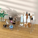 Acrylic Display Risers 6pcs, Clear Rectangular Display Organizer Stands, Acrylic Display for Funko Pop Figure, Desserts, Cupcake, Toys, Collectibles, Merchandises - 7.5''x8''x8.5''x9''x9.5''x10'' by CozyNest Decor
