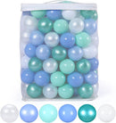 GOGOSO Ball Pits Balls for Toddlers Pack of 50 100 200 Plastics Shape Ball Non-Phthalate Non-BPA Non-Toxic 2.2-Inch Crush Proof Play Balls by TinyTreasures Baby Boutique